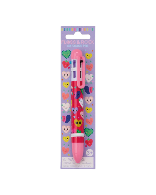 Six Colour Heart Pen
