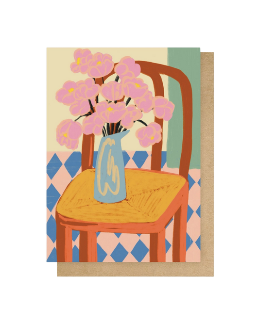 Flowers On A Chair Greeting Card