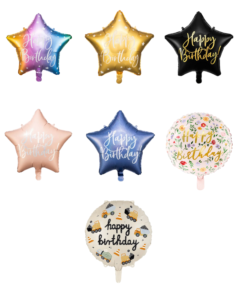 Custom Happy Birthday Set Inflated with Helium