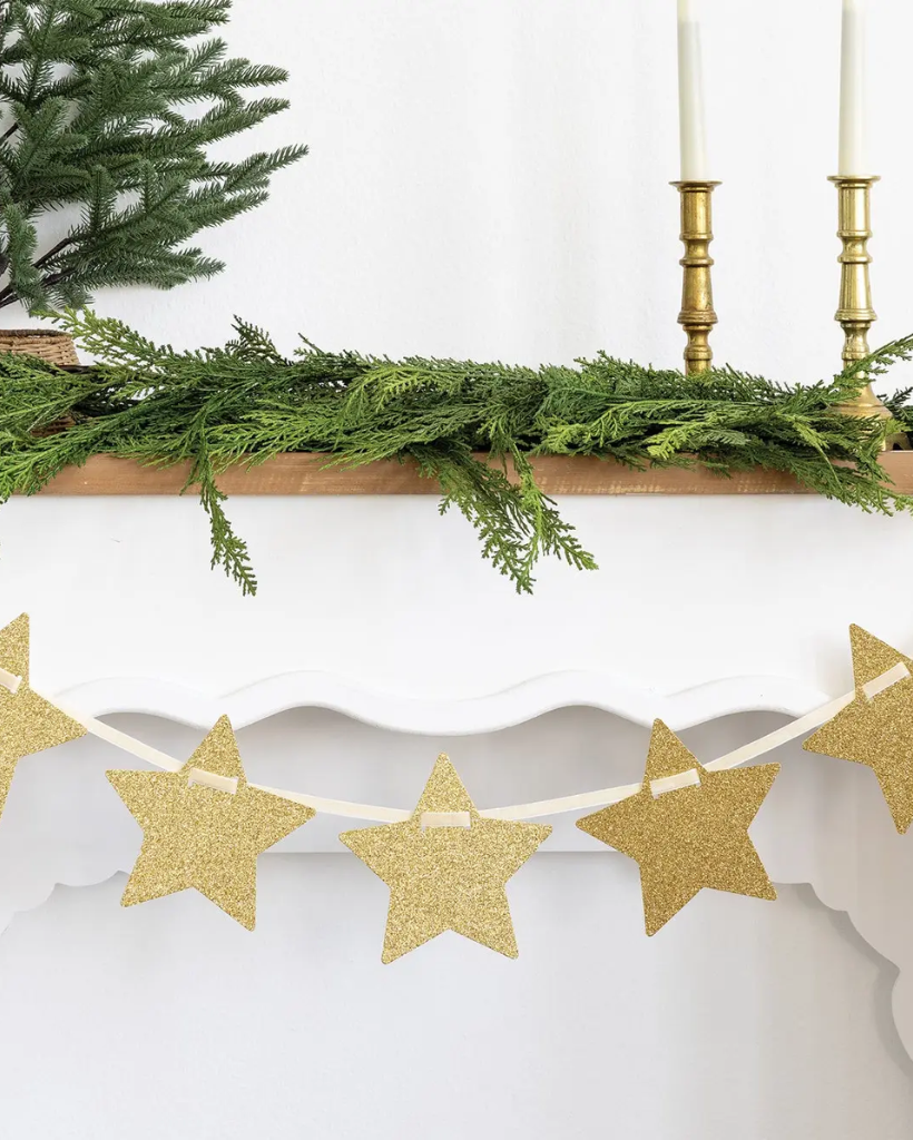 Chunky Gold Glitter Star Banner