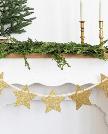 Chunky Gold Glitter Star Banner