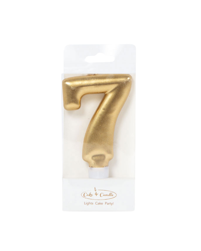Metallic Gold Number Candles