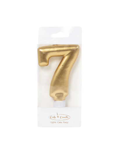 Metallic Gold Number Candles