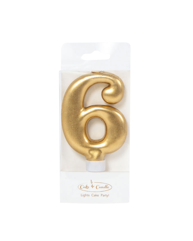 Metallic Gold Number Candles