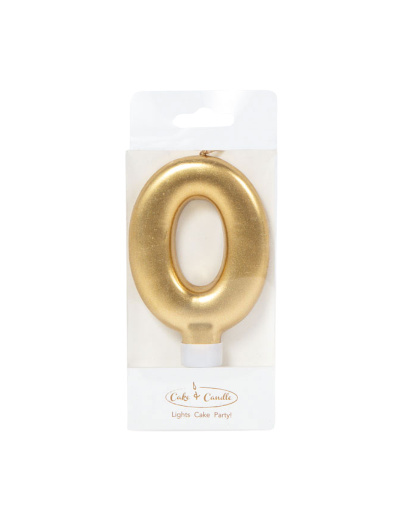 Metallic Gold Number Candles