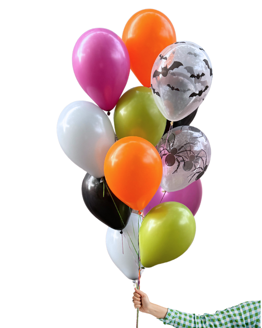 Large Halloween Balloon Bunch Flat
