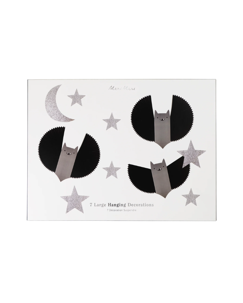 Large Bat, Stars & Moon Hanging Decorations