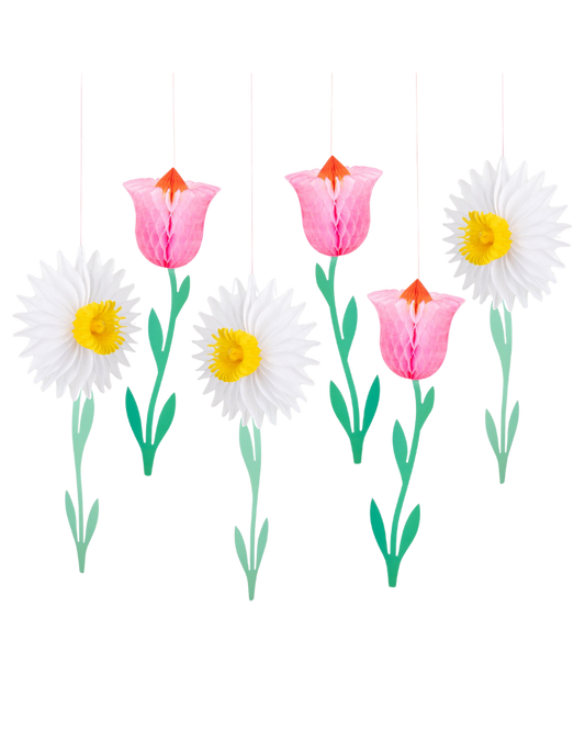 Hanging Honeycomb Flower Decorations