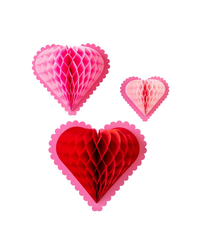 Heart You Hanging Honeycomb Heart Decorations