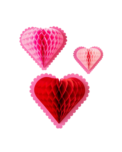 Heart You Hanging Honeycomb Heart Decorations