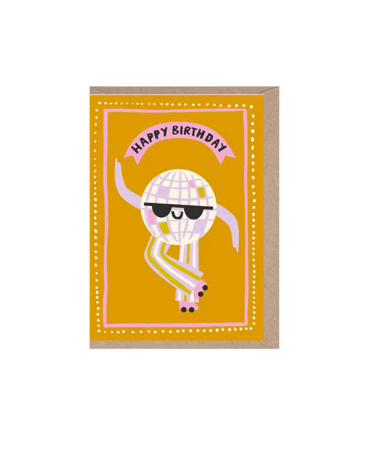 Happy Birthday Disco Ball Card