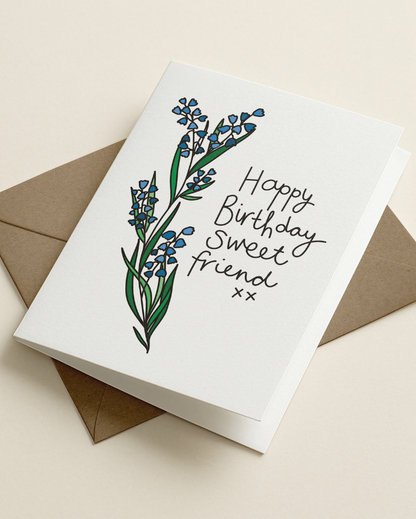 Happy Birthday Sweet Friend Card