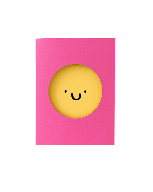 Die Cut Happy Face Card