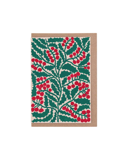 Holly Christmas Card