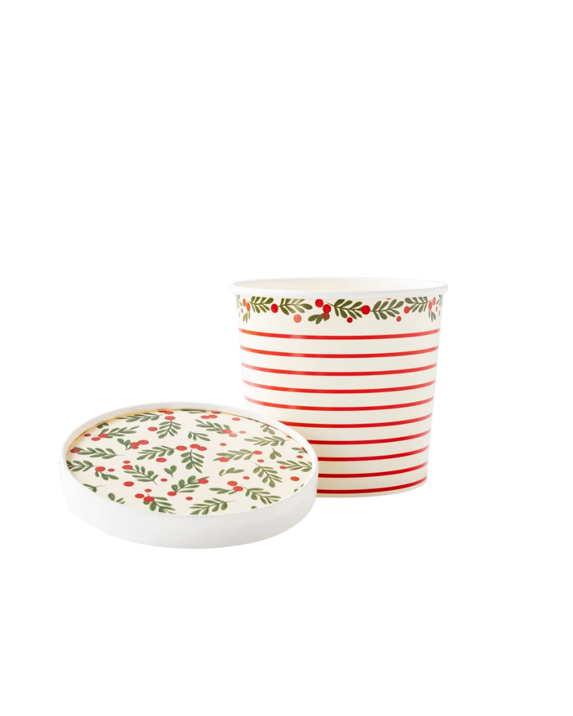 Holly & Stripes Treat Cups