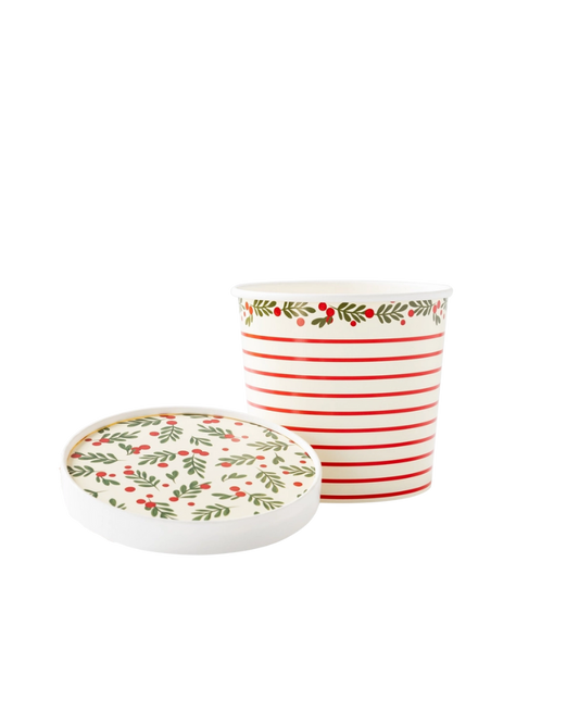 Holly & Stripes Treat Cups