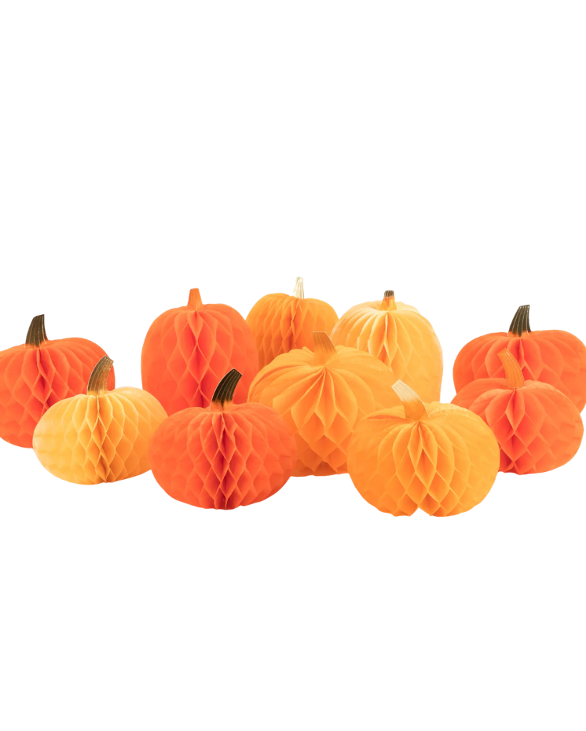 Halloween Honeycomb Pumpkins Pack of 10