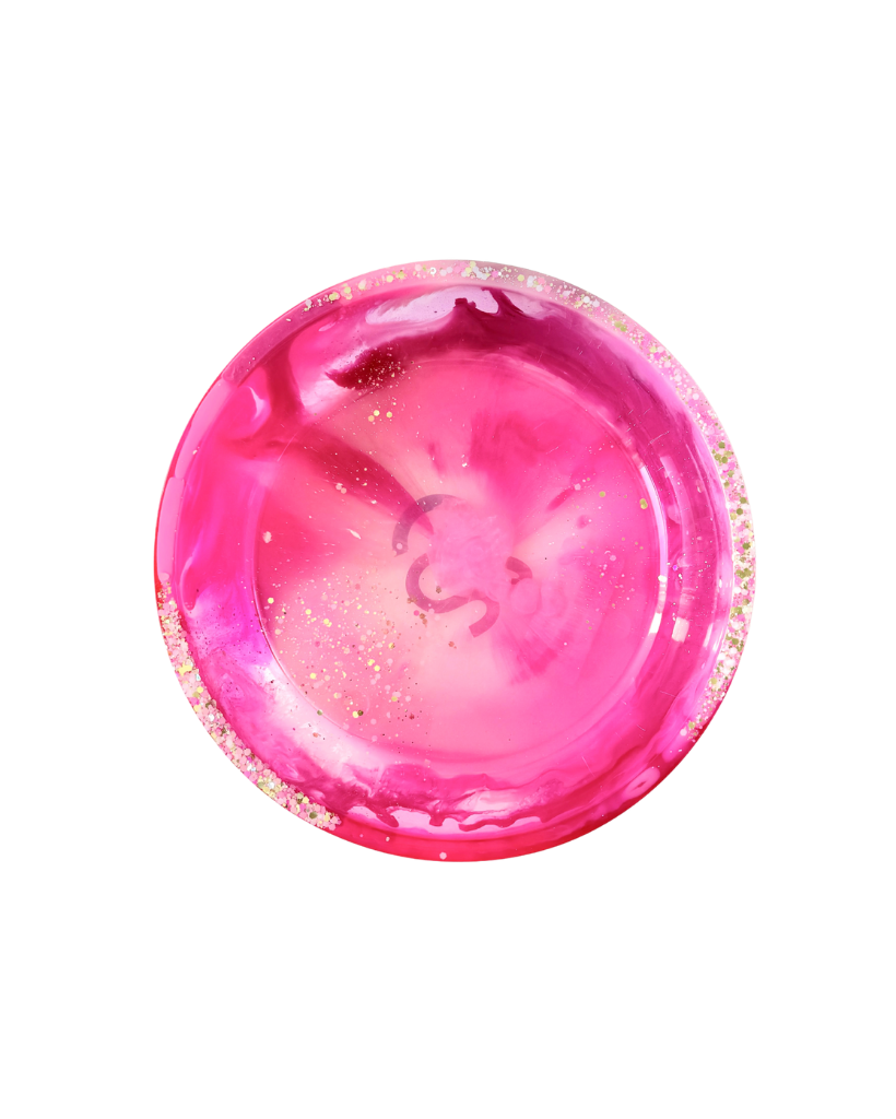 Pink Shimmer Resin Bowl