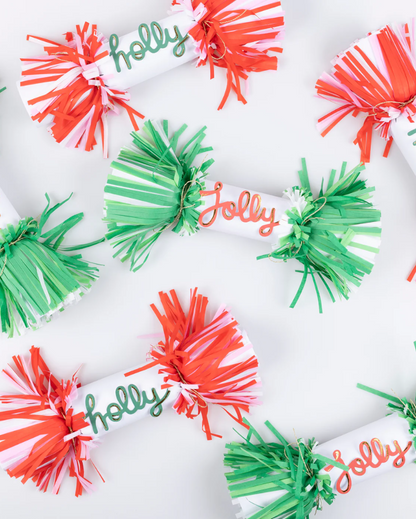 Jolly Holly Fringe Christmas Crackers