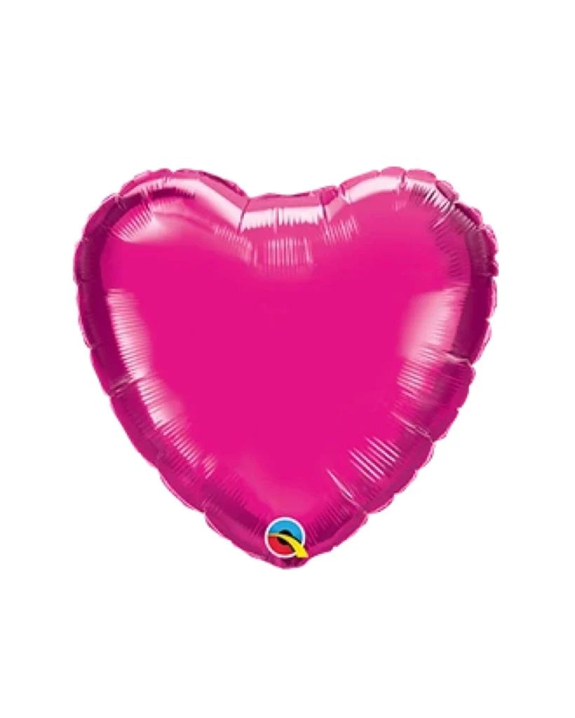 Bright Pink Jumbo Heart Balloon Filled with Helium
