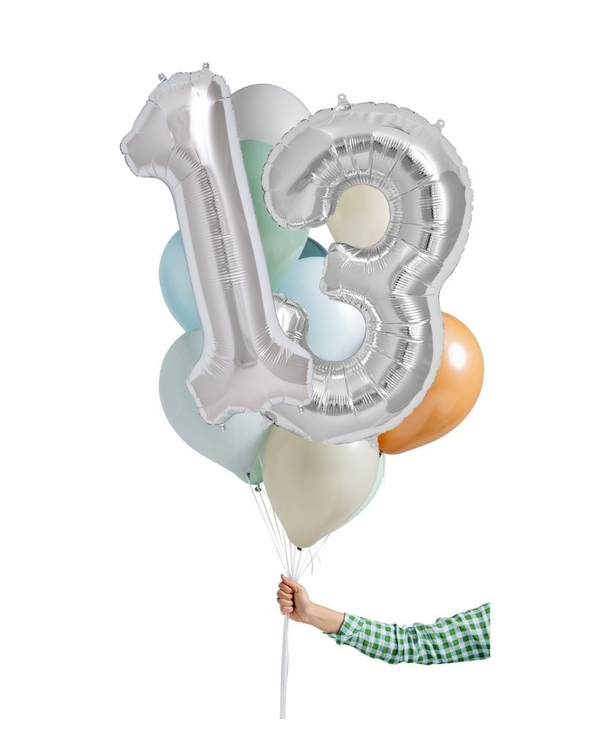 Kingston Balloon Set and Foil Number Filled with Helium