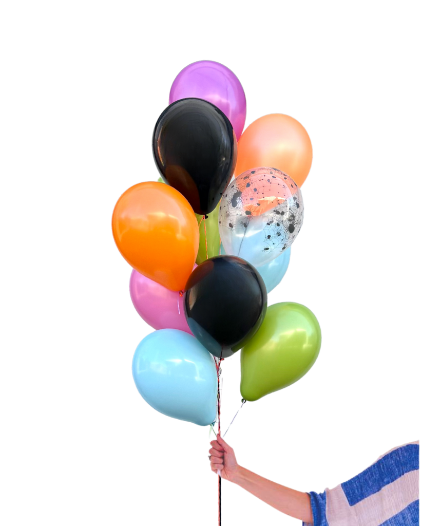 Large Halloween Balloon Bunch Flat