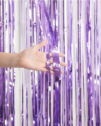 Lavender Purple Foil Curtain