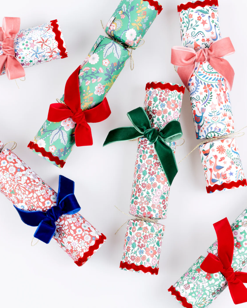 Liberty Velvet Bow Christmas Crackers