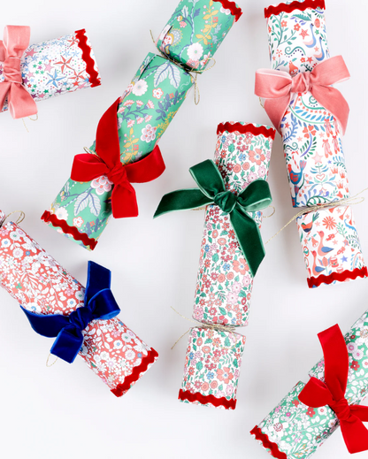 Liberty Velvet Bow Christmas Crackers