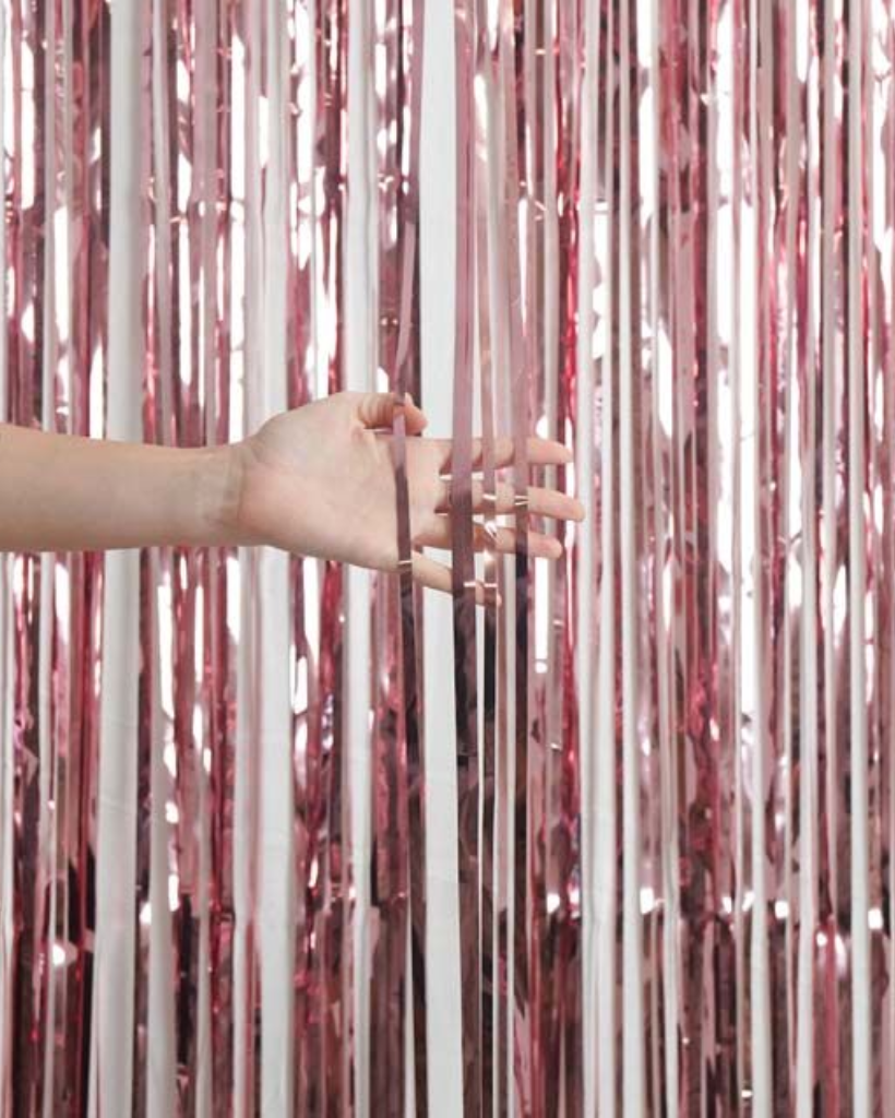 Light Pink Foil Curtain