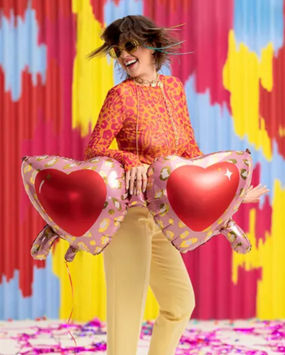 Heart Glasses Foil Balloon Filled with Helium