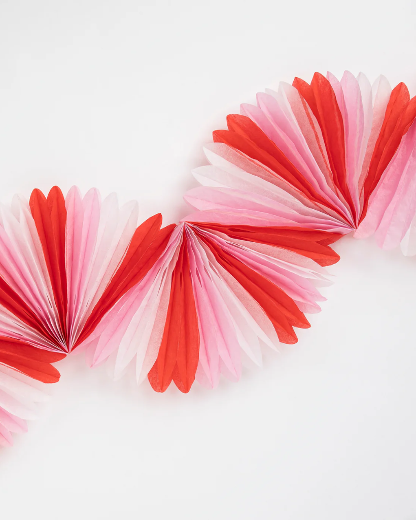 Candycane Honeycomb Fan Garland