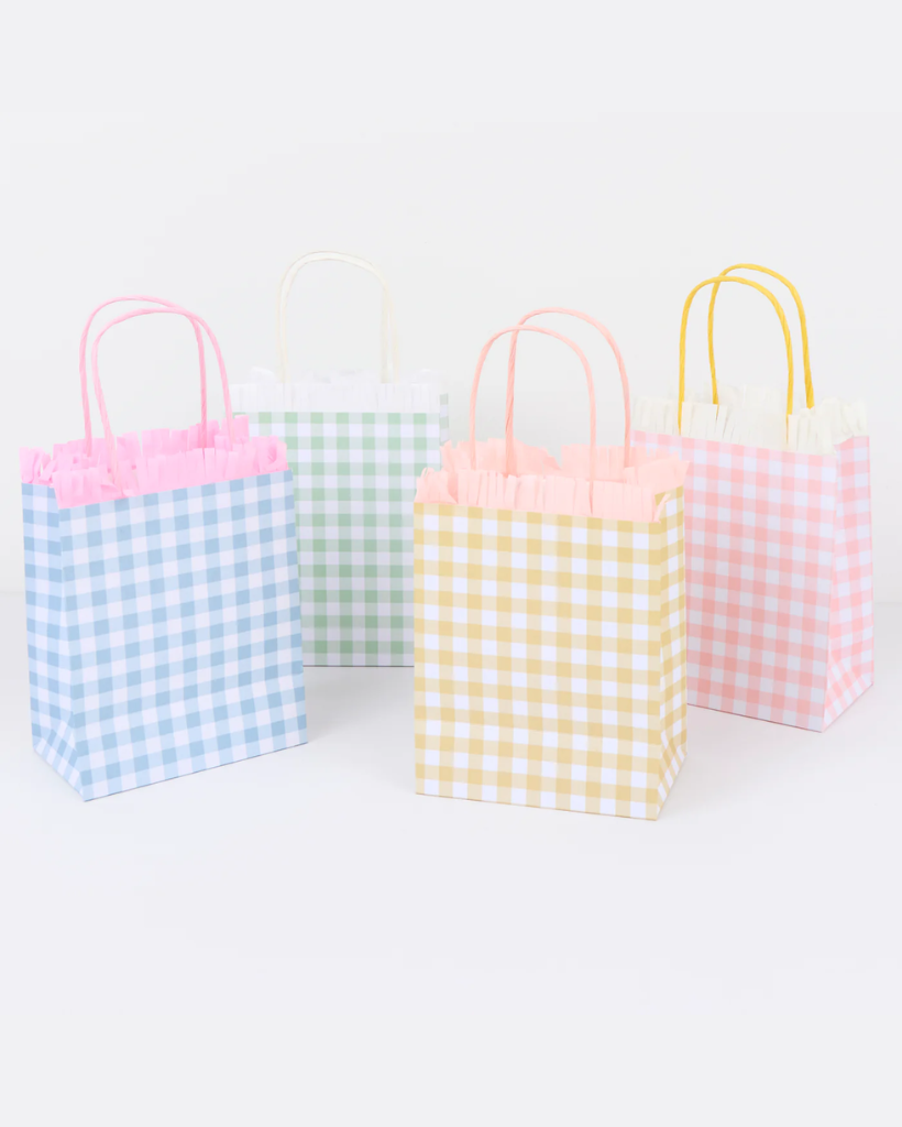 Gingham Fringe Party Bags