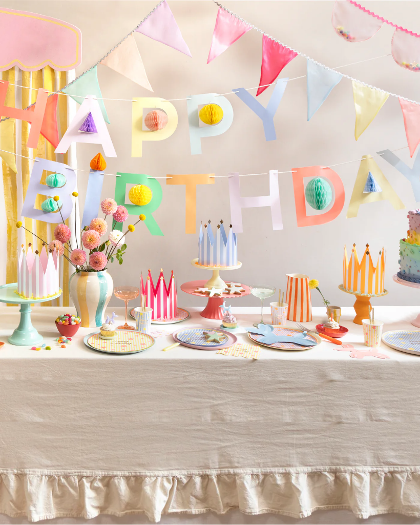 Honeycomb Happy Birthday Garland