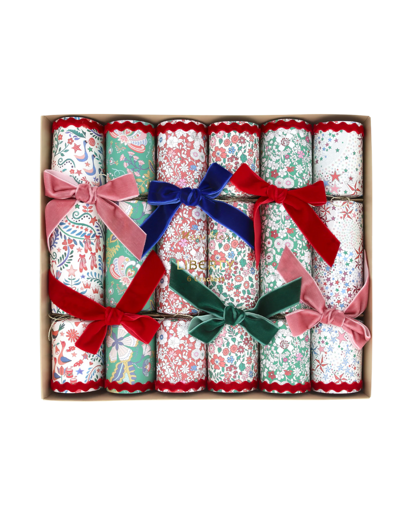 Liberty Velvet Bow Christmas Crackers