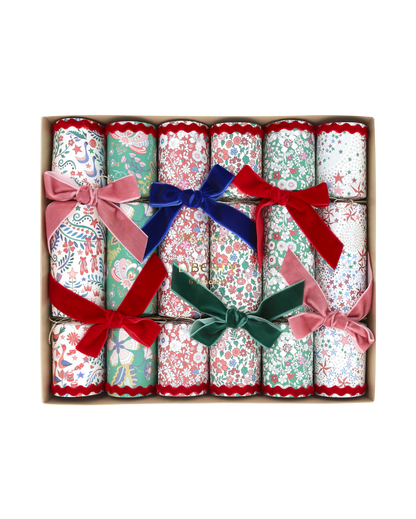 Liberty Velvet Bow Christmas Crackers