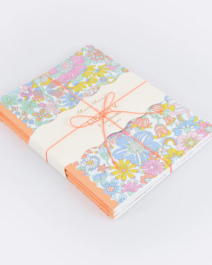 Meri Meri x Liberty Softcover Notebook Set of 3