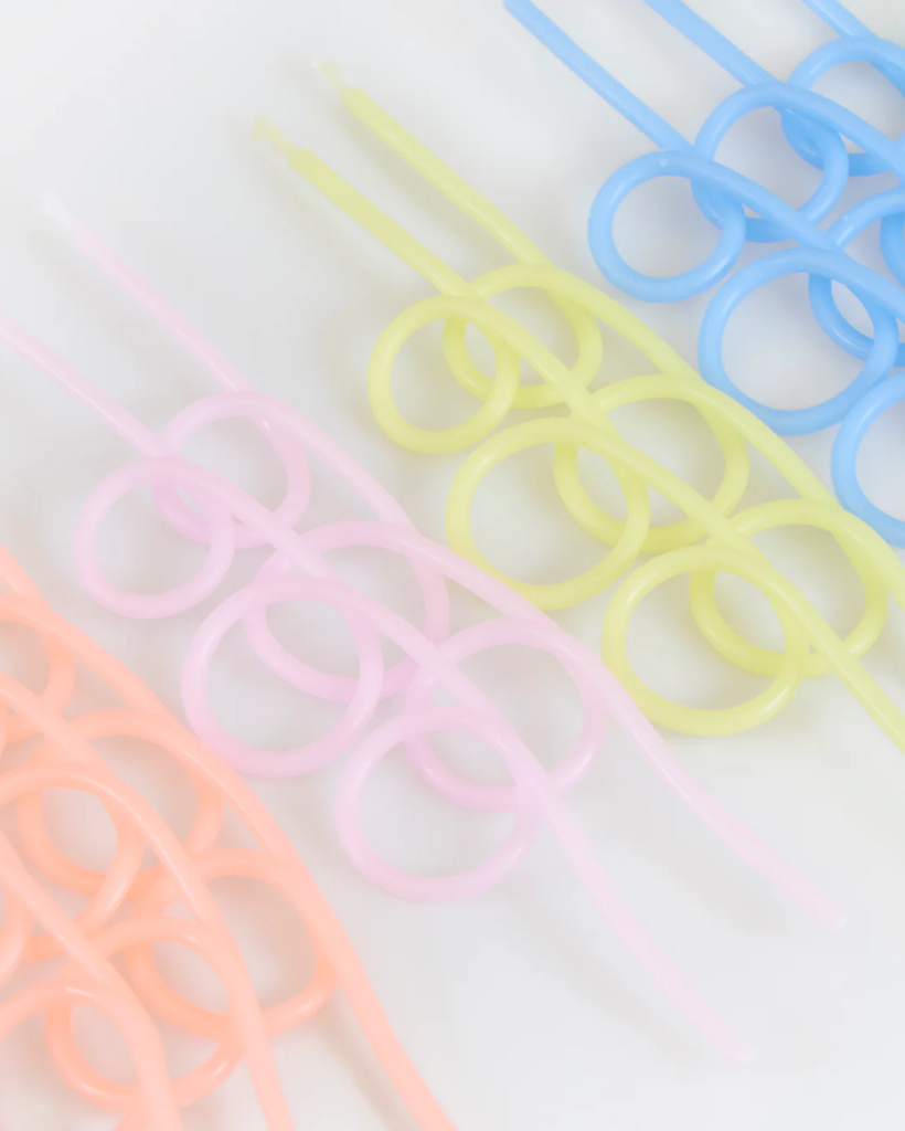 Pastel Rainbow Loopy Candles