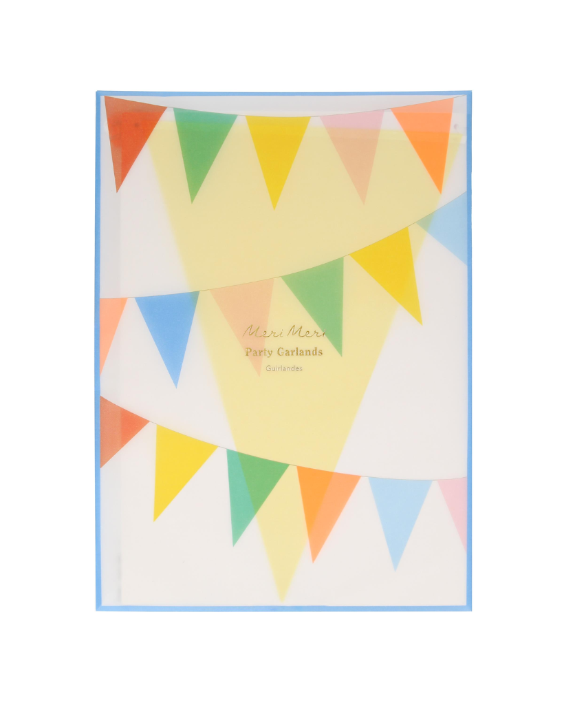 Rainbow Tissue Paper Flag Garland