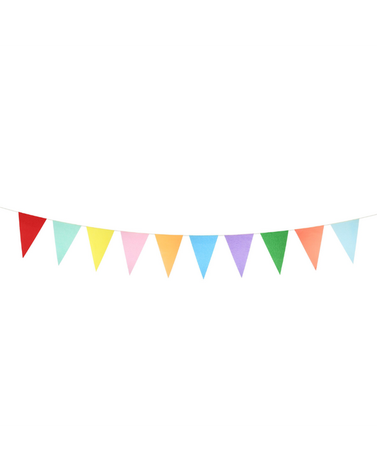 Rainbow Tissue Paper Flag Garland