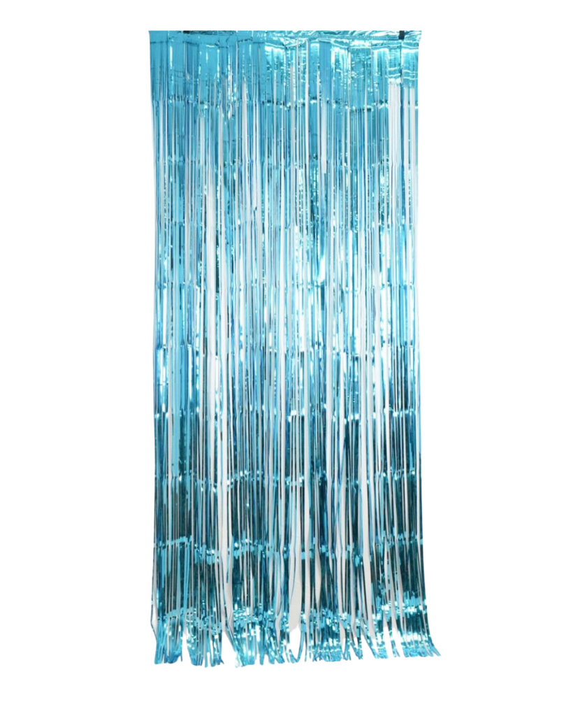 Caribbean Blue Foil Curtain