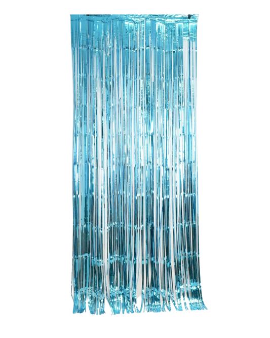 Caribbean Blue Foil Curtain