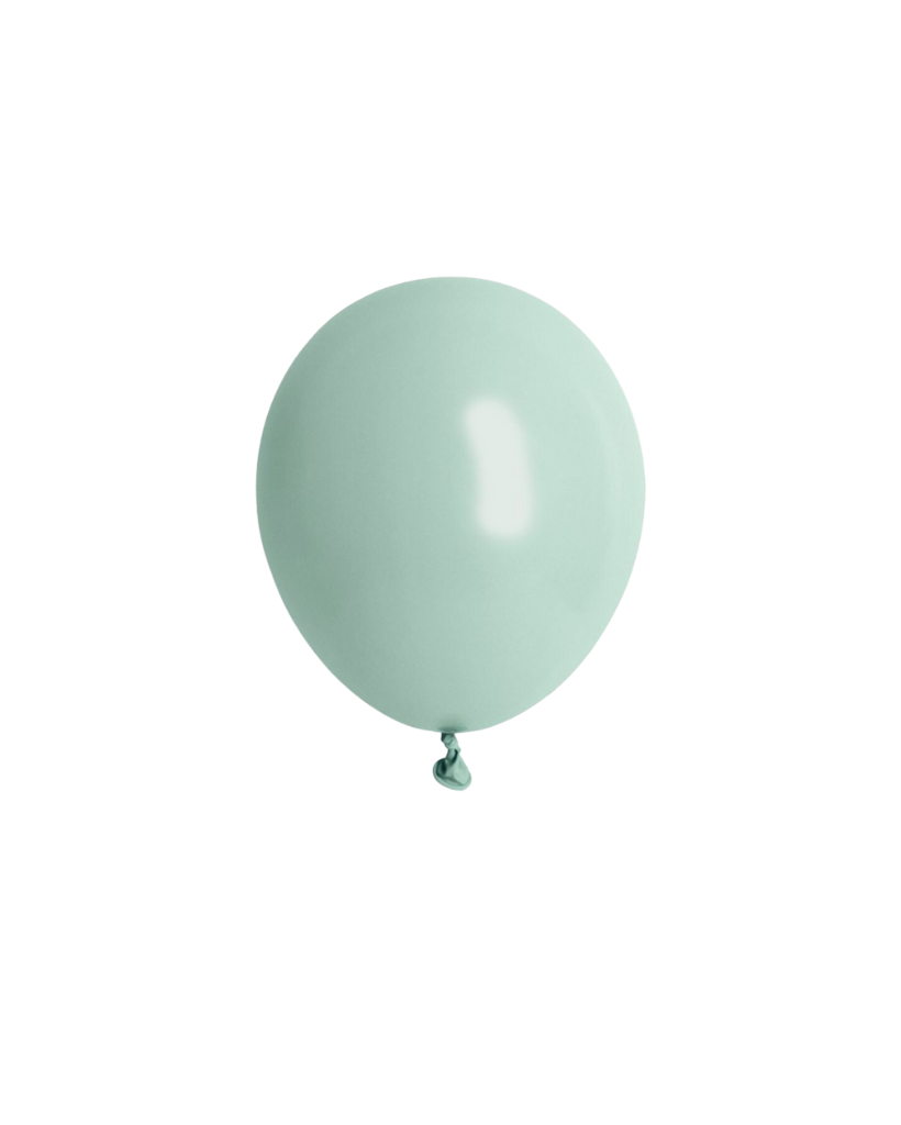 5 Flat Empower Mint Mini Balloons