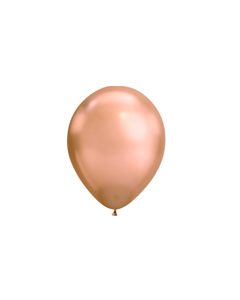 18cm chrome rose gold chrome latex balloon qualatex