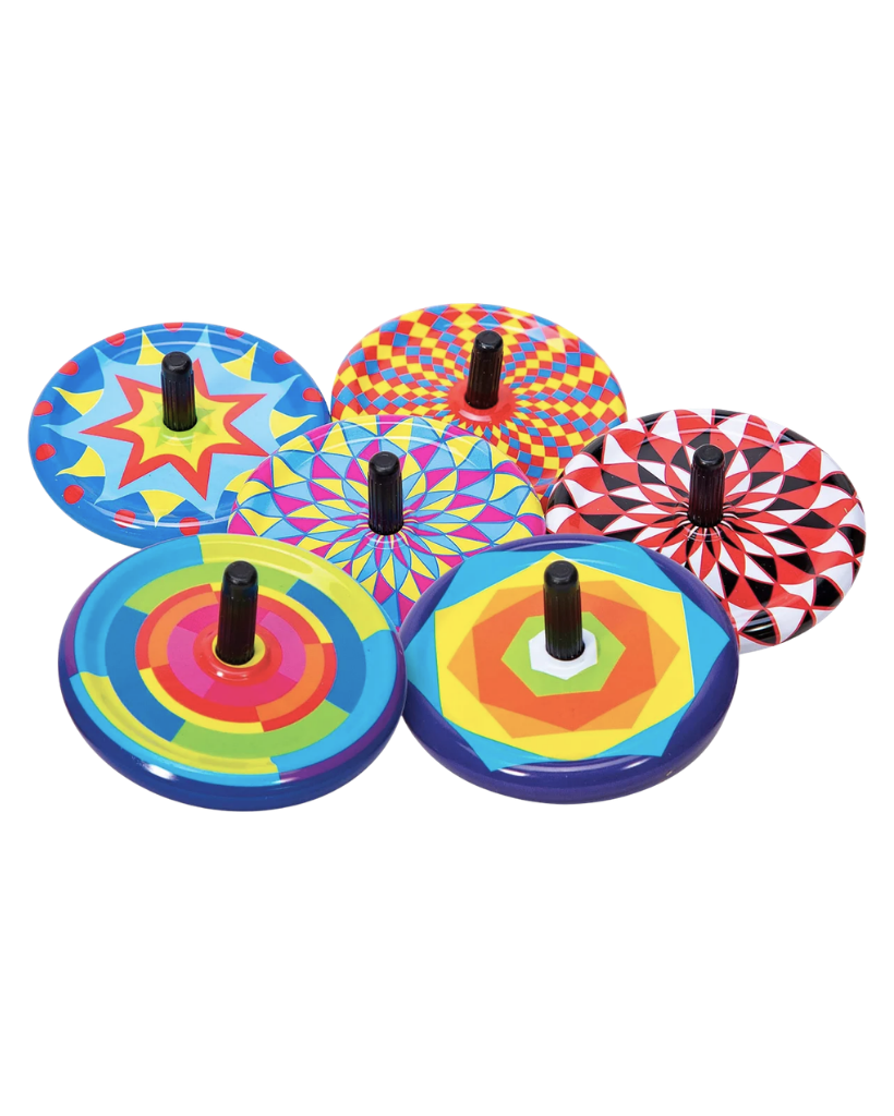 Tiny Tin Spinning Tops