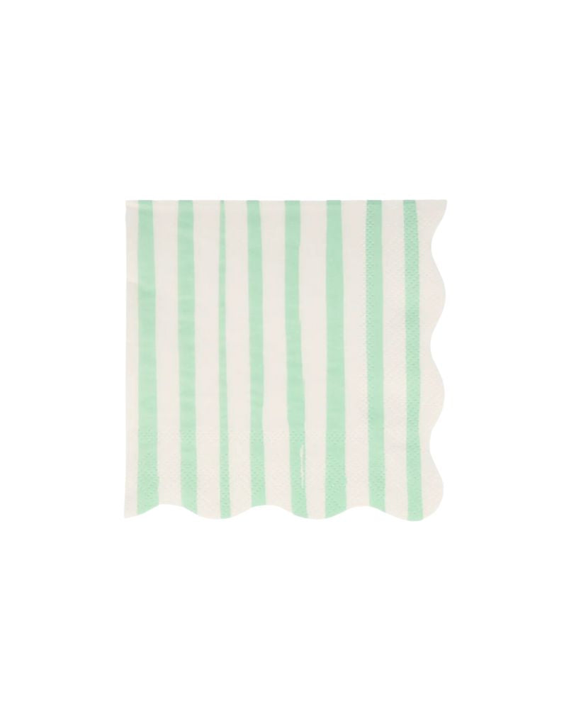 Mint Stripe Large Napkins