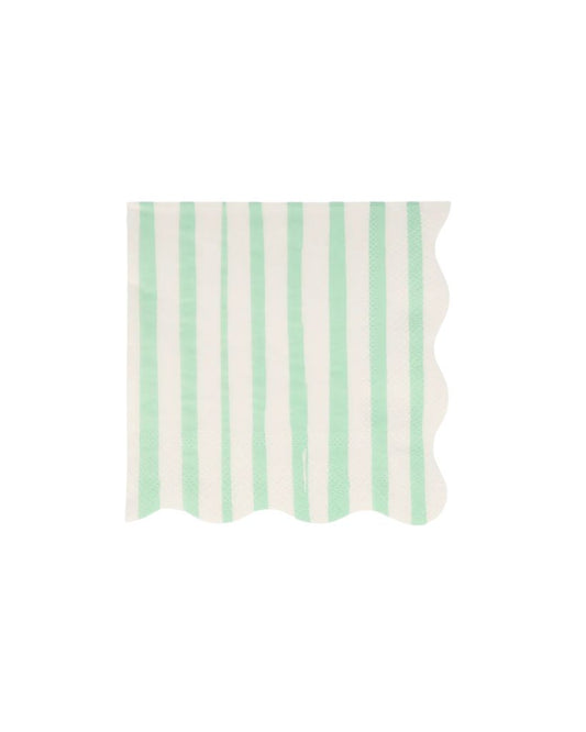 Mint Stripe Large Napkins
