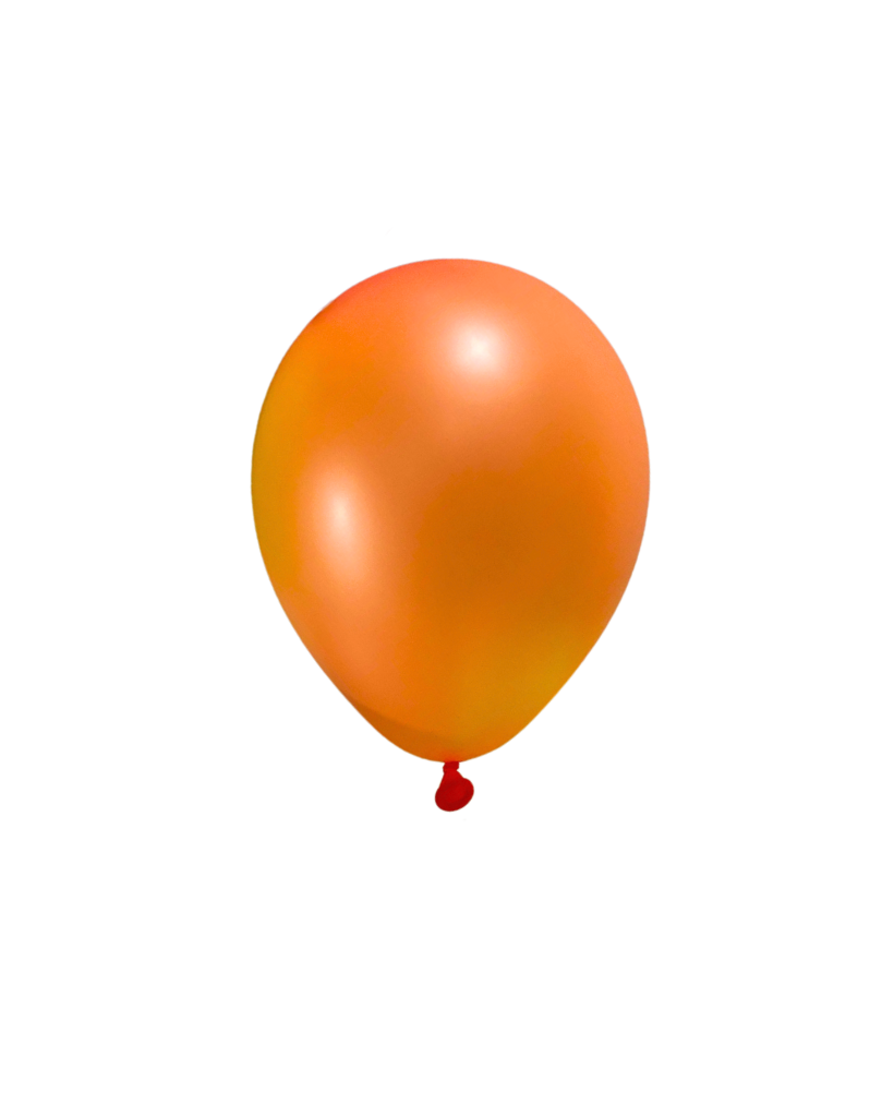 5 Flat Neon Orange Mini Balloons