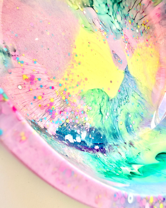 Pastel Neon Resin Bowl