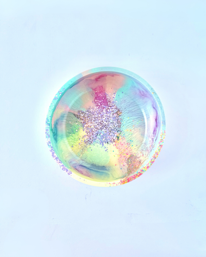Pastel Neon Resin Bowl